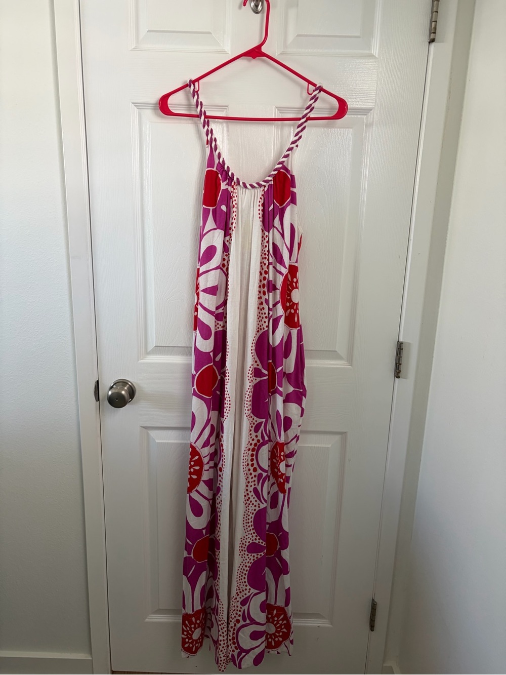 Farm Rio Maia Pink Floral Linen Jumpsuit Size M - Picture 4 of 6